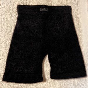 Gymshark Black Fuzzy Knit Shorts by Whitney Simmons